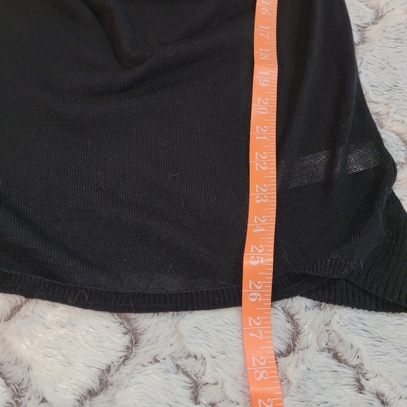 Eileen Fisher Black Drape Neck Sweater size M - Picture 6 of 7